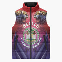 Belize 44th Independence Anniversary Sleeveless Puffer Jacket Stronger Together Rising Forever - Wonder Print Shop