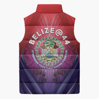 Belize 44th Independence Anniversary Sleeveless Puffer Jacket Stronger Together Rising Forever - Wonder Print Shop