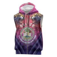 Belize 44th Independence Anniversary Sleeveless Zip Hoodie Stronger Together Rising Forever - Wonder Print Shop