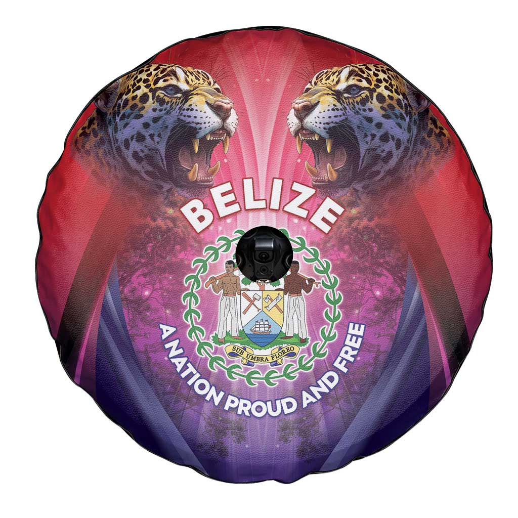 Belize 44th Independence Anniversary Spare Tire Cover Stronger Together Rising Forever - Wonder Print Shop