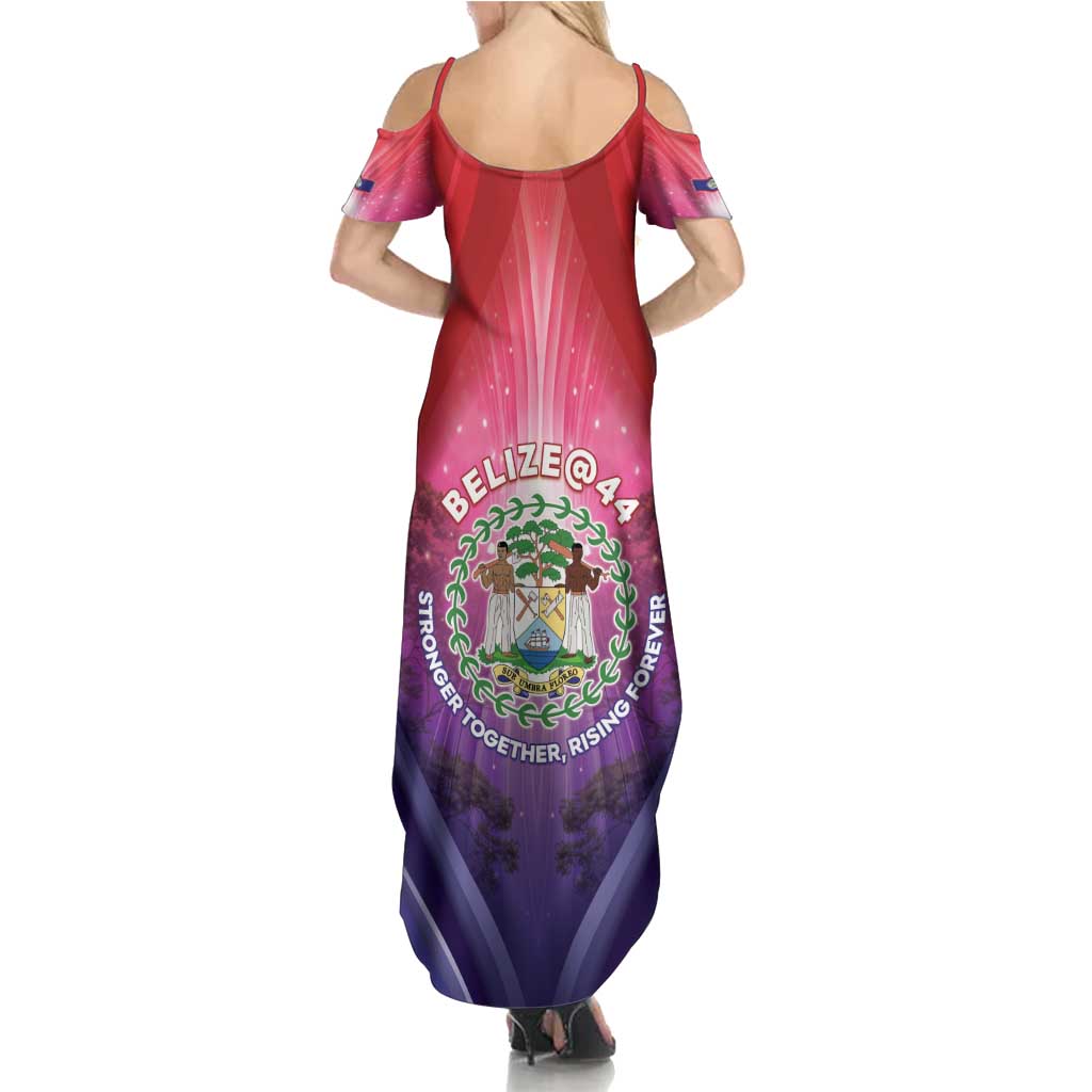 Belize 44th Independence Anniversary Summer Maxi Dress Stronger Together Rising Forever - Wonder Print Shop