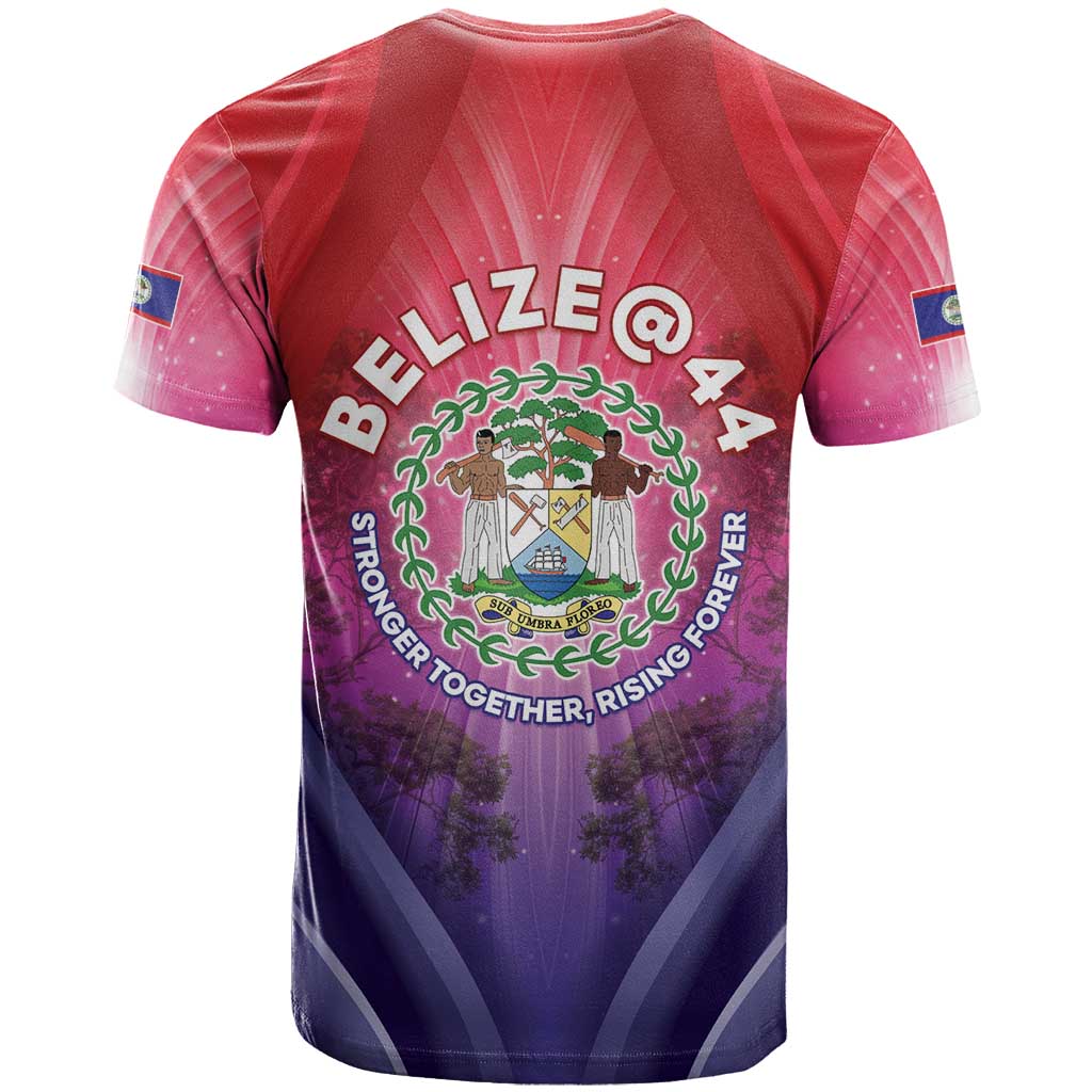 Belize 44th Independence Anniversary T Shirt Stronger Together Rising Forever - Wonder Print Shop
