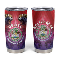 Belize 44th Independence Anniversary Tumbler Cup Stronger Together Rising Forever - Wonder Print Shop