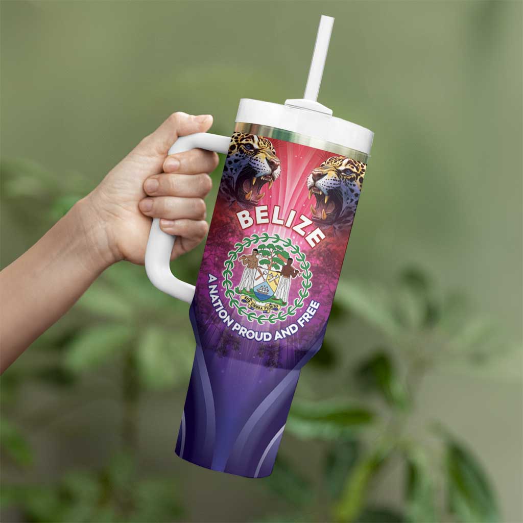 Belize 44th Independence Anniversary Tumbler With Handle Stronger Together Rising Forever - Wonder Print Shop