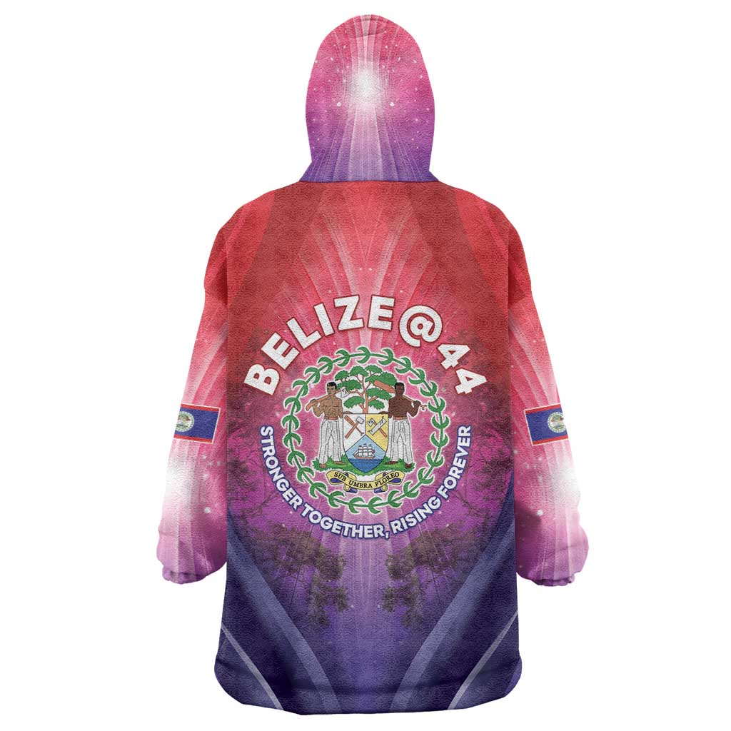 Belize 44th Independence Anniversary Wearable Blanket Hoodie Stronger Together Rising Forever - Wonder Print Shop