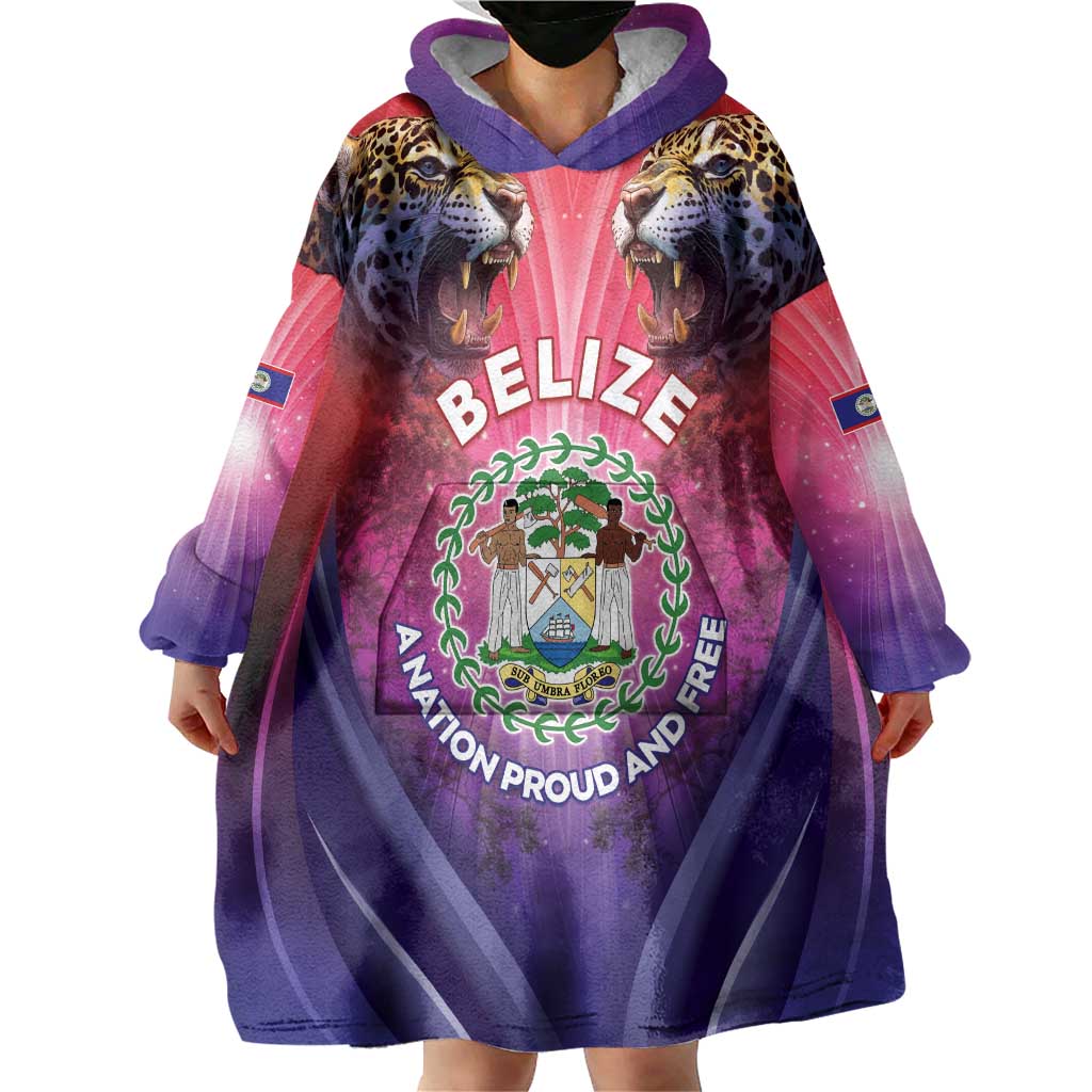 Belize 44th Independence Anniversary Wearable Blanket Hoodie Stronger Together Rising Forever - Wonder Print Shop