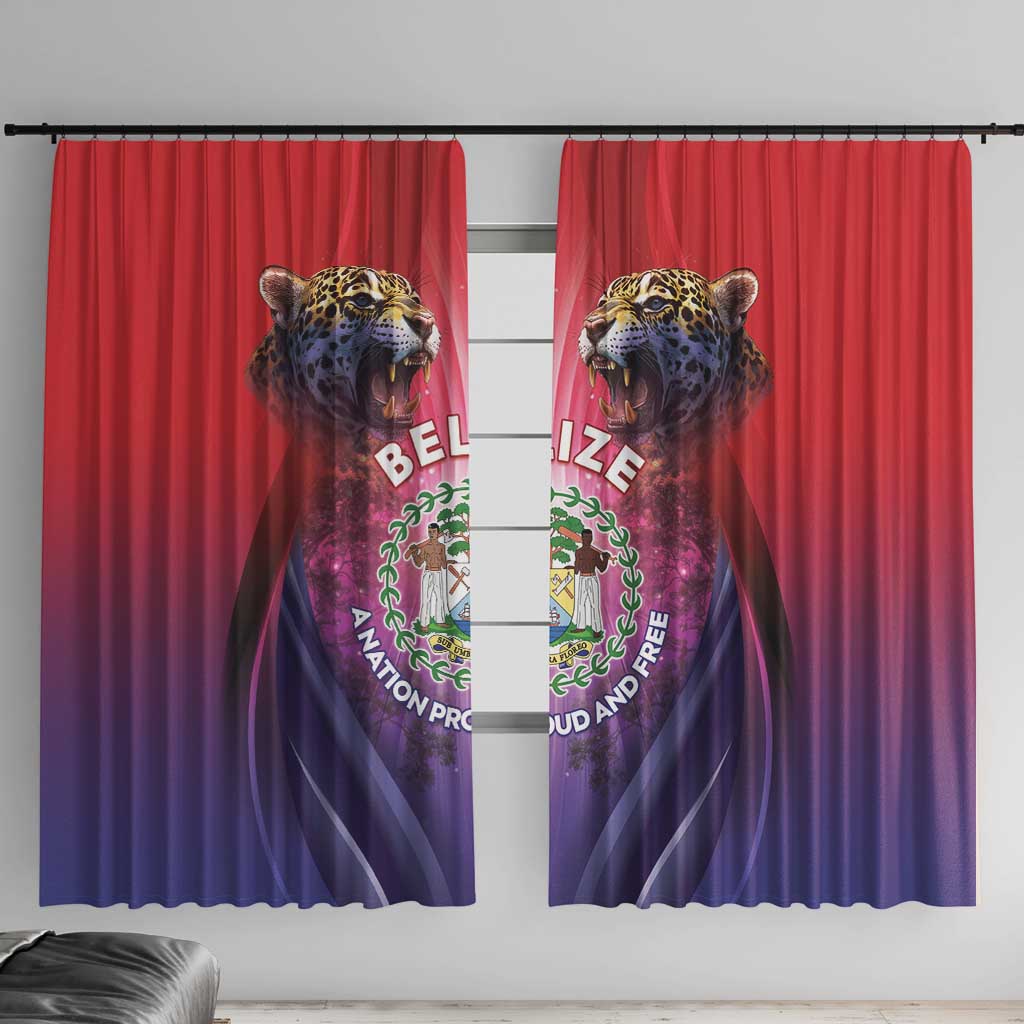 Belize 44th Independence Anniversary Window Curtain Stronger Together Rising Forever - Wonder Print Shop