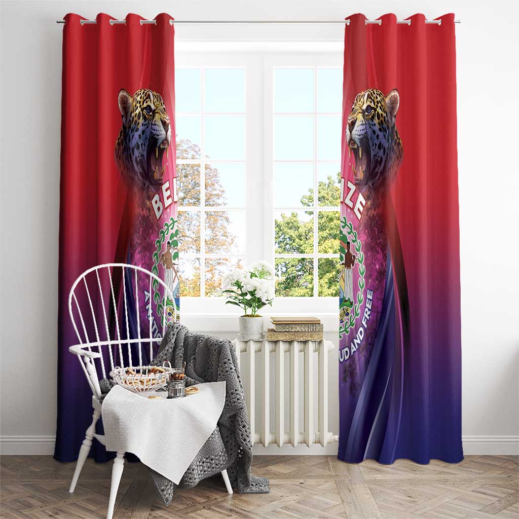 Belize 44th Independence Anniversary Window Curtain Stronger Together Rising Forever - Wonder Print Shop
