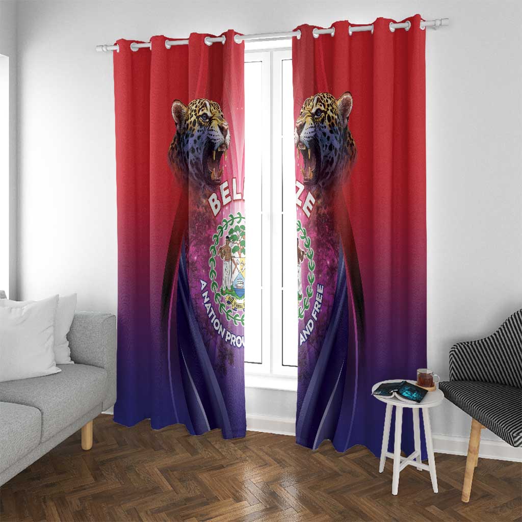 Belize 44th Independence Anniversary Window Curtain Stronger Together Rising Forever - Wonder Print Shop