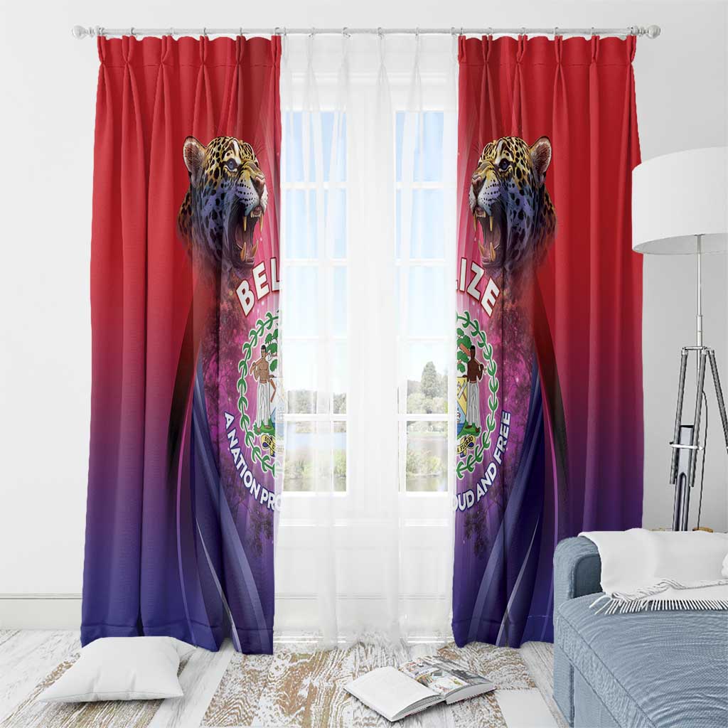 Belize 44th Independence Anniversary Window Curtain Stronger Together Rising Forever - Wonder Print Shop