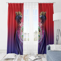 Belize 44th Independence Anniversary Window Curtain Stronger Together Rising Forever - Wonder Print Shop