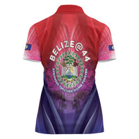 Belize 44th Independence Anniversary Women Polo Shirt Stronger Together Rising Forever - Wonder Print Shop