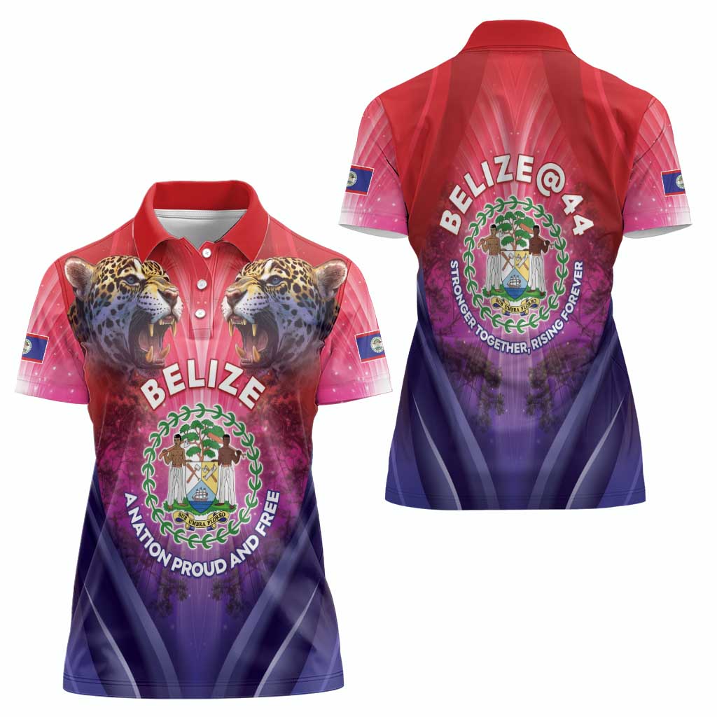 Belize 44th Independence Anniversary Women Polo Shirt Stronger Together Rising Forever - Wonder Print Shop