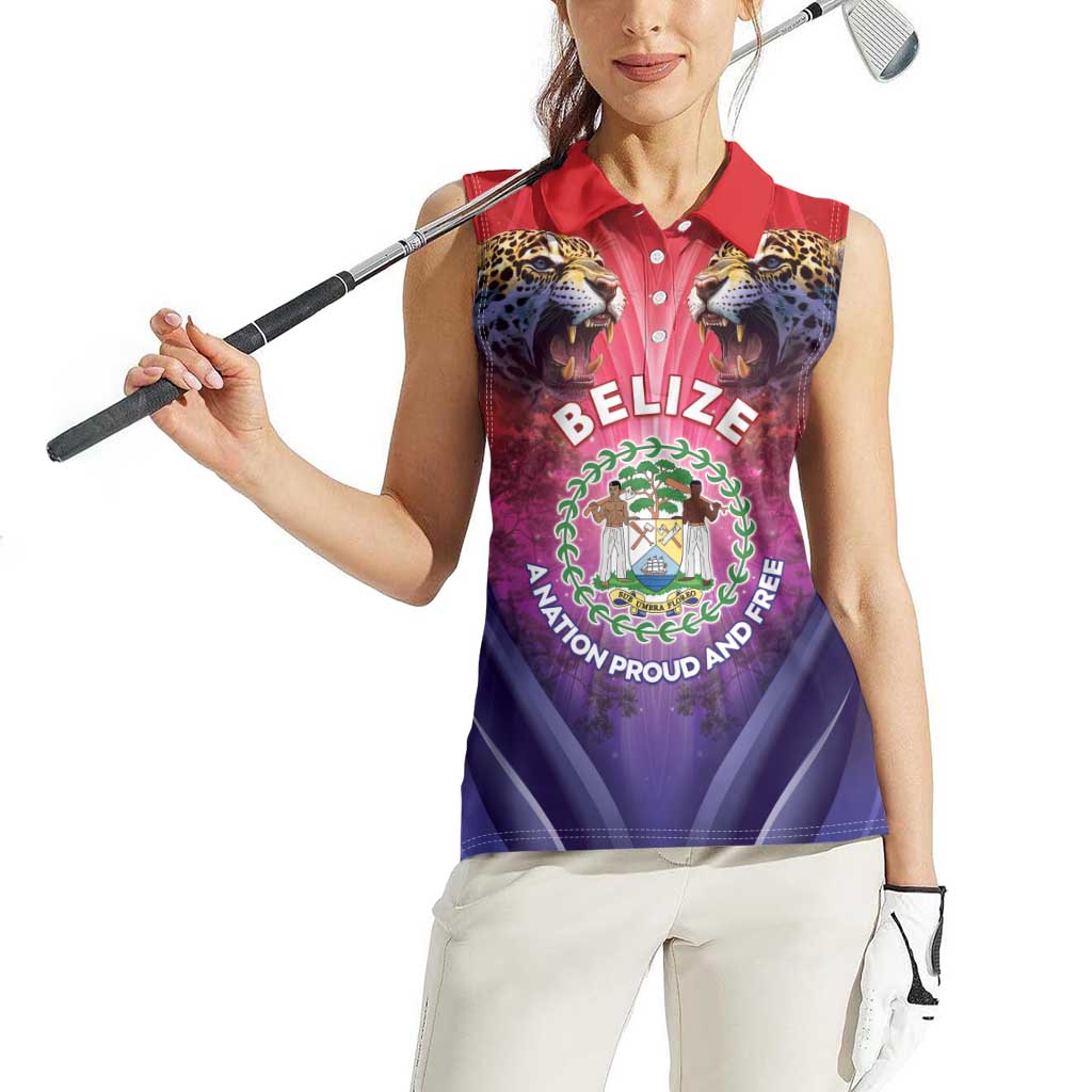Belize 44th Independence Anniversary Women Sleeveless Polo Shirt Stronger Together Rising Forever - Wonder Print Shop