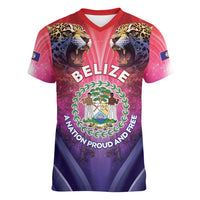 Belize 44th Independence Anniversary Women V-Neck T-Shirt Stronger Together Rising Forever - Wonder Print Shop