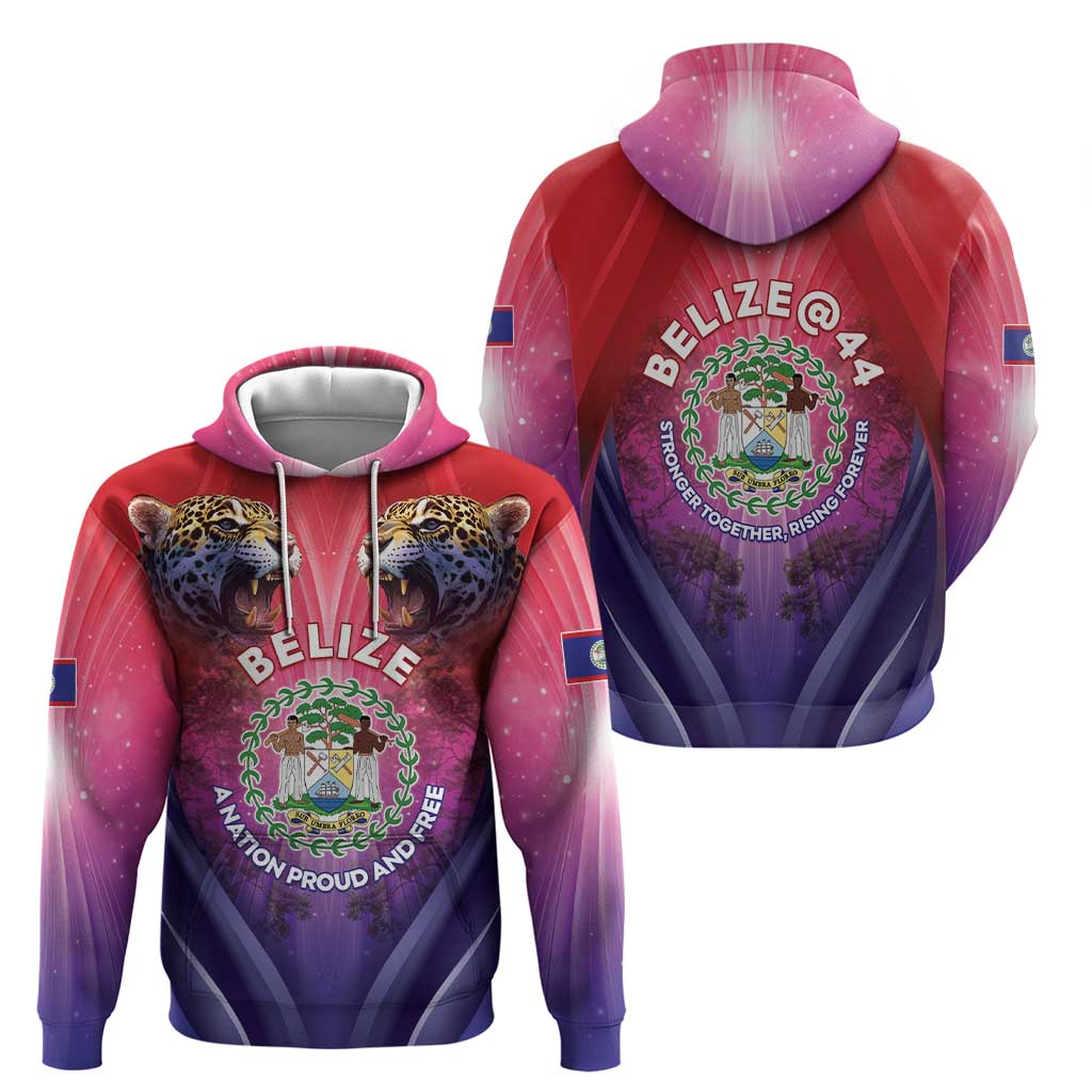 Belize 44th Independence Anniversary Zip Hoodie Stronger Together Rising Forever - Wonder Print Shop