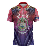 Belize 44th Independence Anniversary Zipper Polo Shirt Stronger Together Rising Forever - Wonder Print Shop