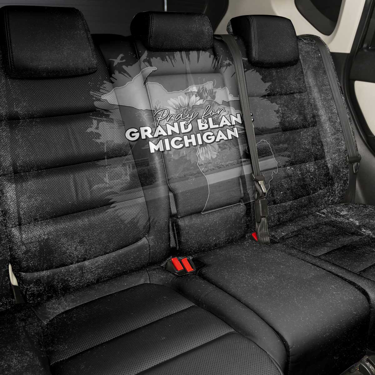 Pray For Michigan Back Car Seat Cover No More Violence - Wonder Print Shop