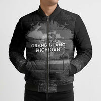 Pray For Michigan Bomber Puffer Jacket No More Violence - Wonder Print Shop