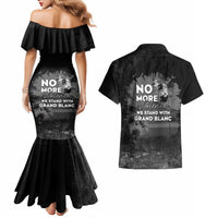 Pray For Michigan Couples Matching Mermaid Dress and Hawaiian Shirt No More Violence - Wonder Print Shop