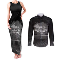 Pray For Michigan Couples Matching Tank Maxi Dress and Long Sleeve Button Shirt No More Violence - Wonder Print Shop