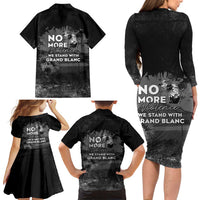 Pray For Michigan Family Matching Long Sleeve Bodycon Dress and Hawaiian Shirt No More Violence - Wonder Print Shop