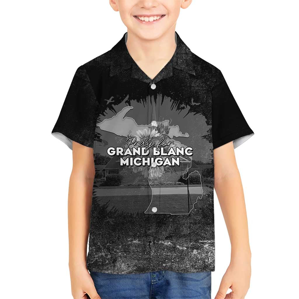 Pray For Michigan Family Matching Off Shoulder Short Dress and Hawaiian Shirt No More Violence - Wonder Print Shop