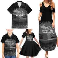 Pray For Michigan Family Matching Summer Maxi Dress and Hawaiian Shirt No More Violence - Wonder Print Shop