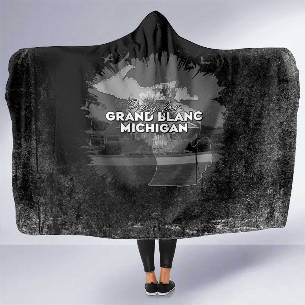Pray For Michigan Hooded Blanket No More Violence - Wonder Print Shop