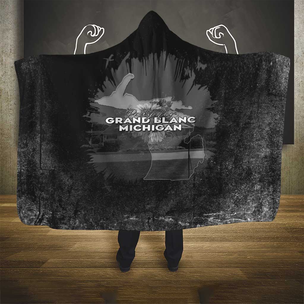Pray For Michigan Hooded Blanket No More Violence - Wonder Print Shop