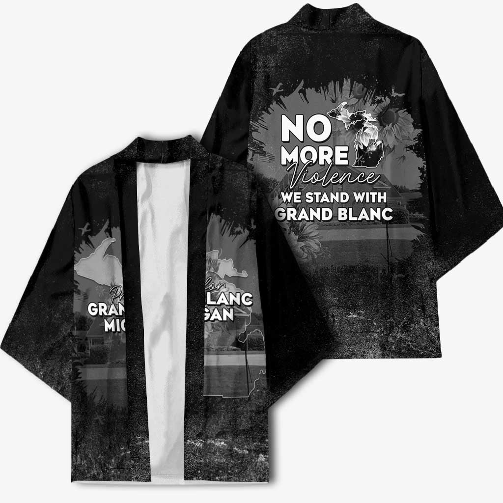 Pray For Michigan Kimono No More Violence - Wonder Print Shop