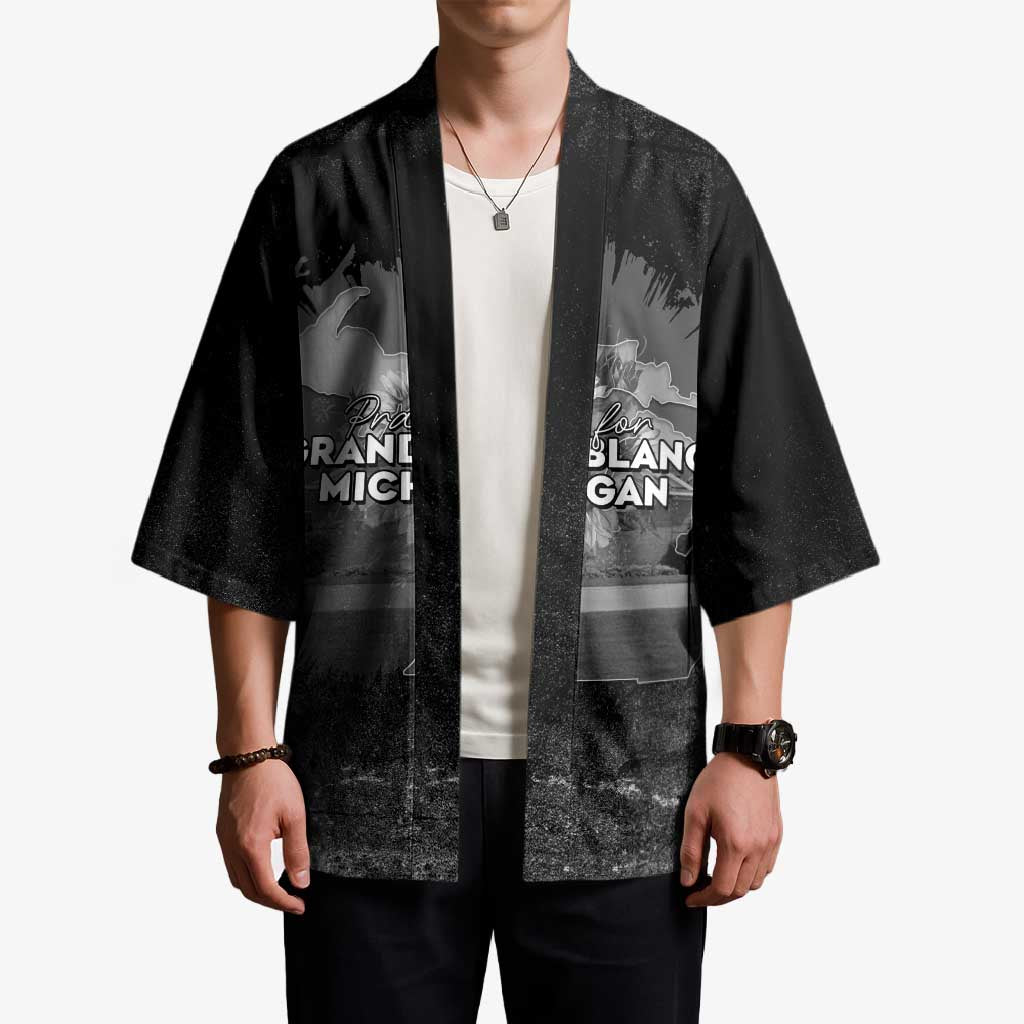 Pray For Michigan Kimono No More Violence - Wonder Print Shop