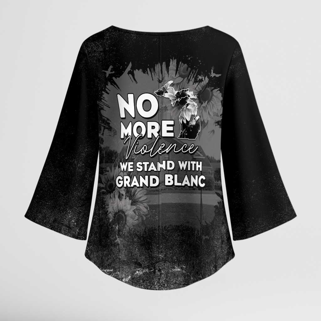 Pray For Michigan Kimono Sleeve Blouse No More Violence - Wonder Print Shop