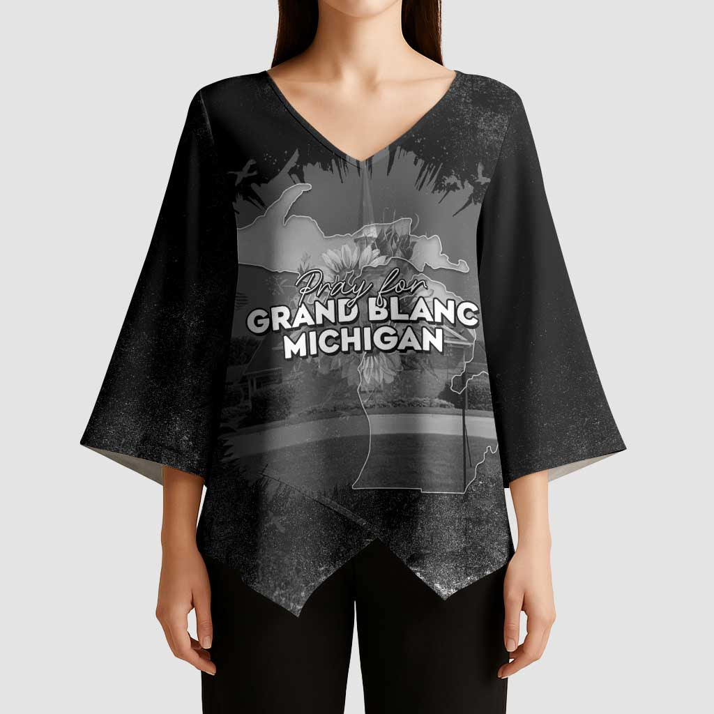 Pray For Michigan Kimono Sleeve Blouse No More Violence - Wonder Print Shop