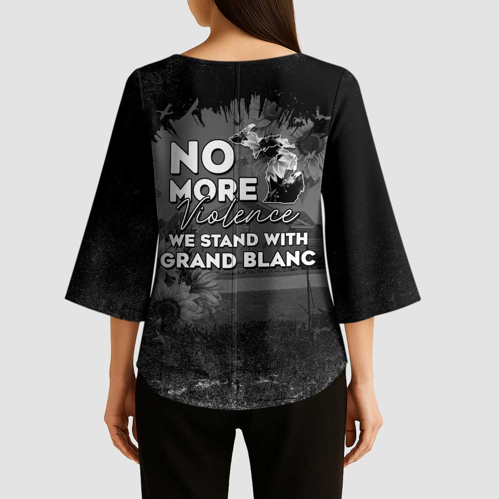 Pray For Michigan Kimono Sleeve Blouse No More Violence - Wonder Print Shop