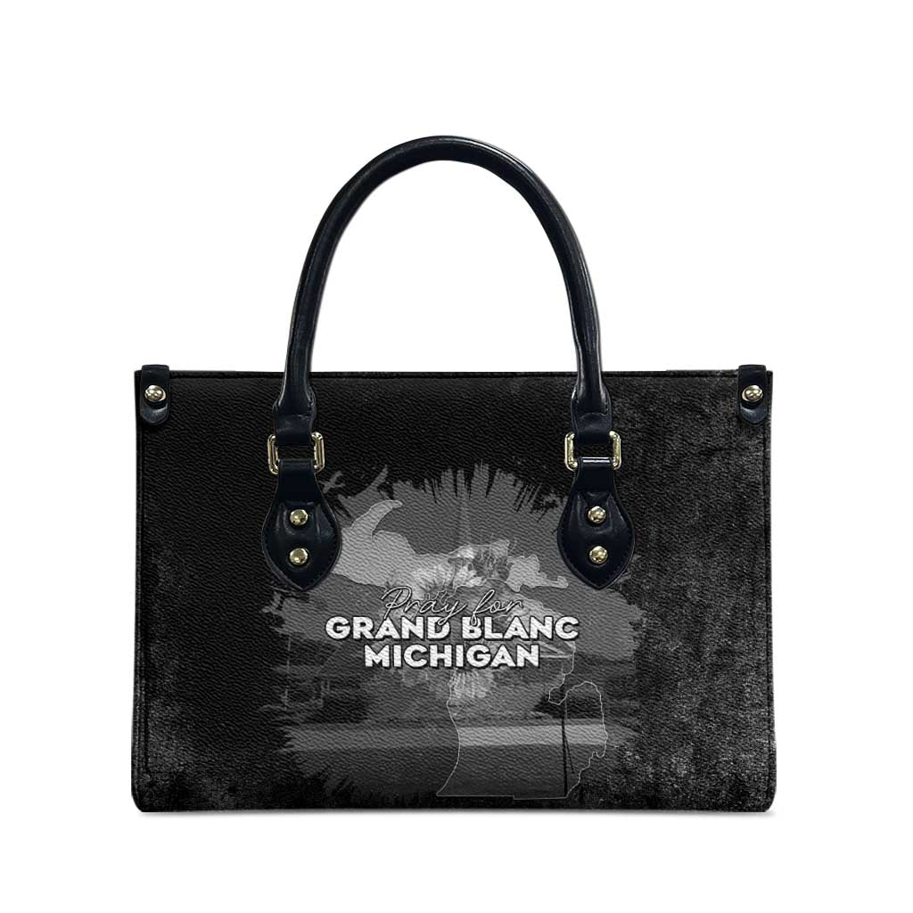 Pray For Michigan Leather Bag No More Violence - Wonder Print Shop