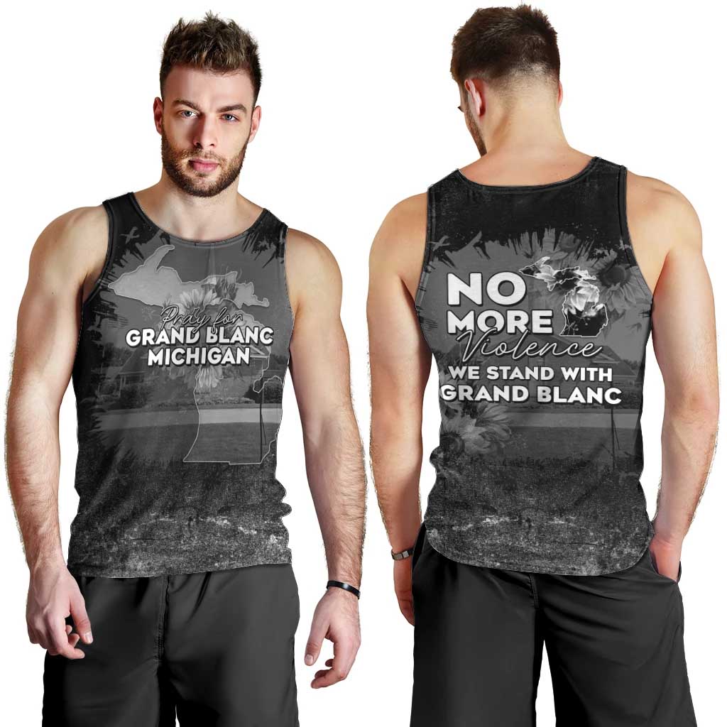 Pray For Michigan Men Tank Top No More Violence - Wonder Print Shop