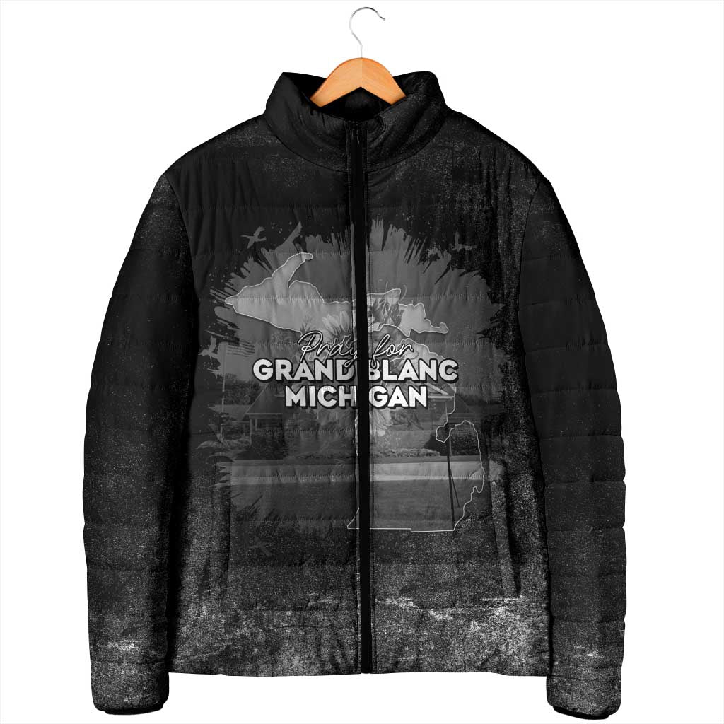 Pray For Michigan Padded Jacket No More Violence - Wonder Print Shop