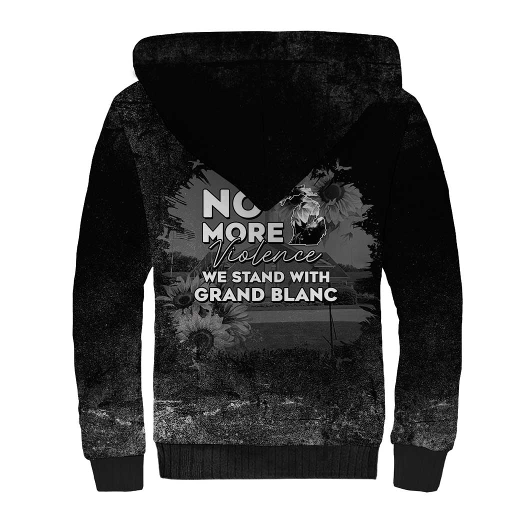 Pray For Michigan Sherpa Hoodie No More Violence - Wonder Print Shop