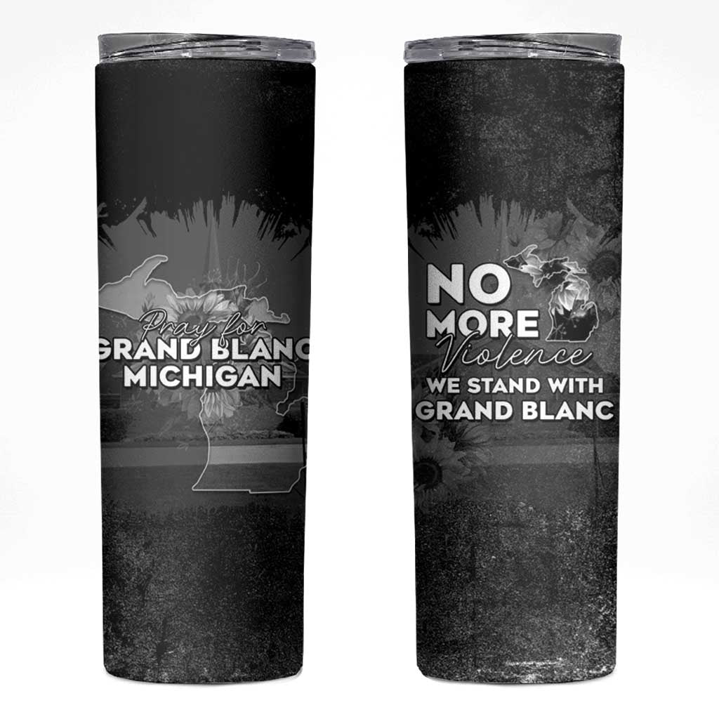 Pray For Michigan Skinny Tumbler No More Violence - Wonder Print Shop