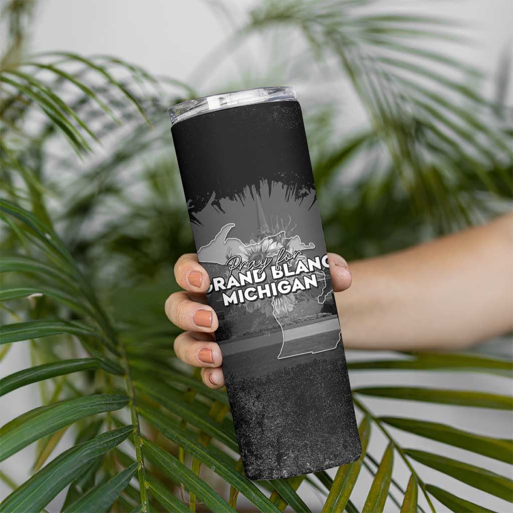 Pray For Michigan Skinny Tumbler No More Violence - Wonder Print Shop