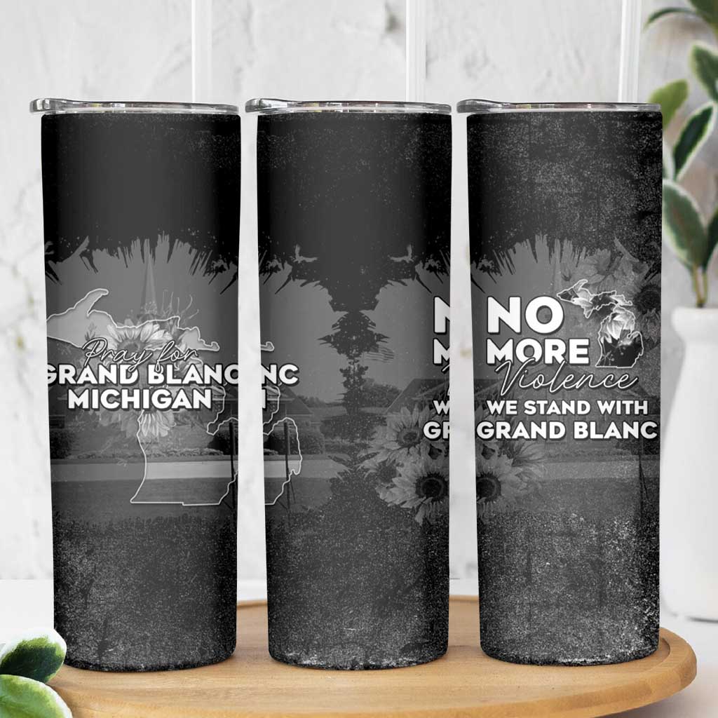 Pray For Michigan Skinny Tumbler No More Violence - Wonder Print Shop