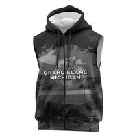 Pray For Michigan Sleeveless Zip Hoodie No More Violence - Wonder Print Shop