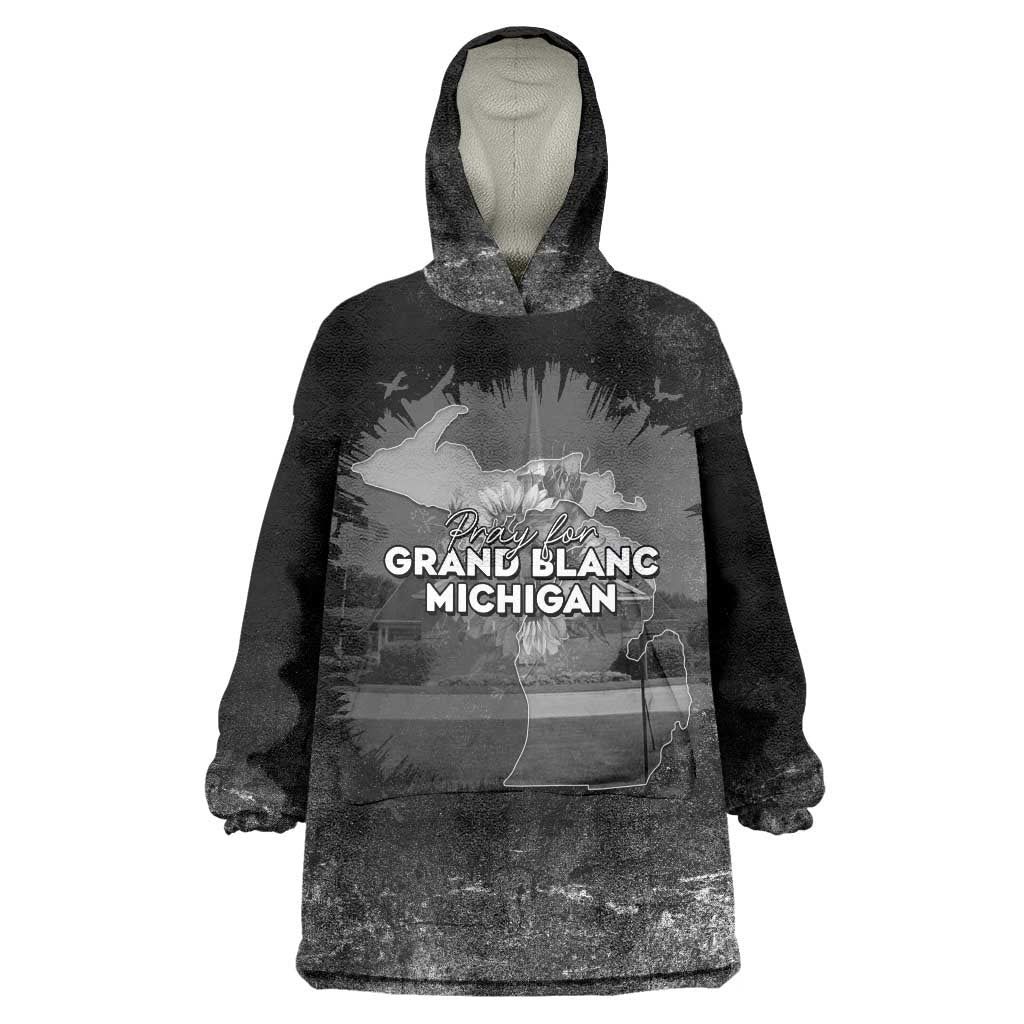 Pray For Michigan Wearable Blanket Hoodie No More Violence - Wonder Print Shop