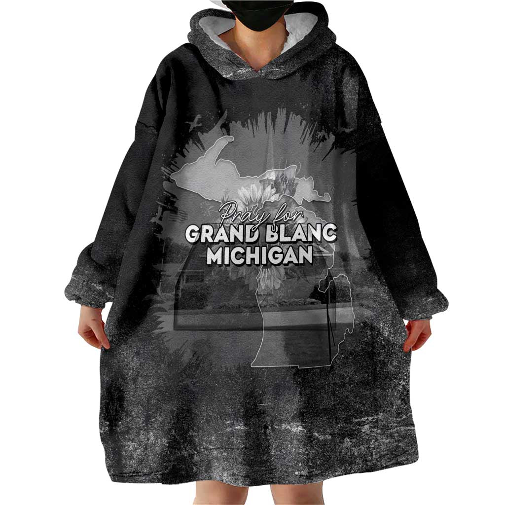 Pray For Michigan Wearable Blanket Hoodie No More Violence - Wonder Print Shop