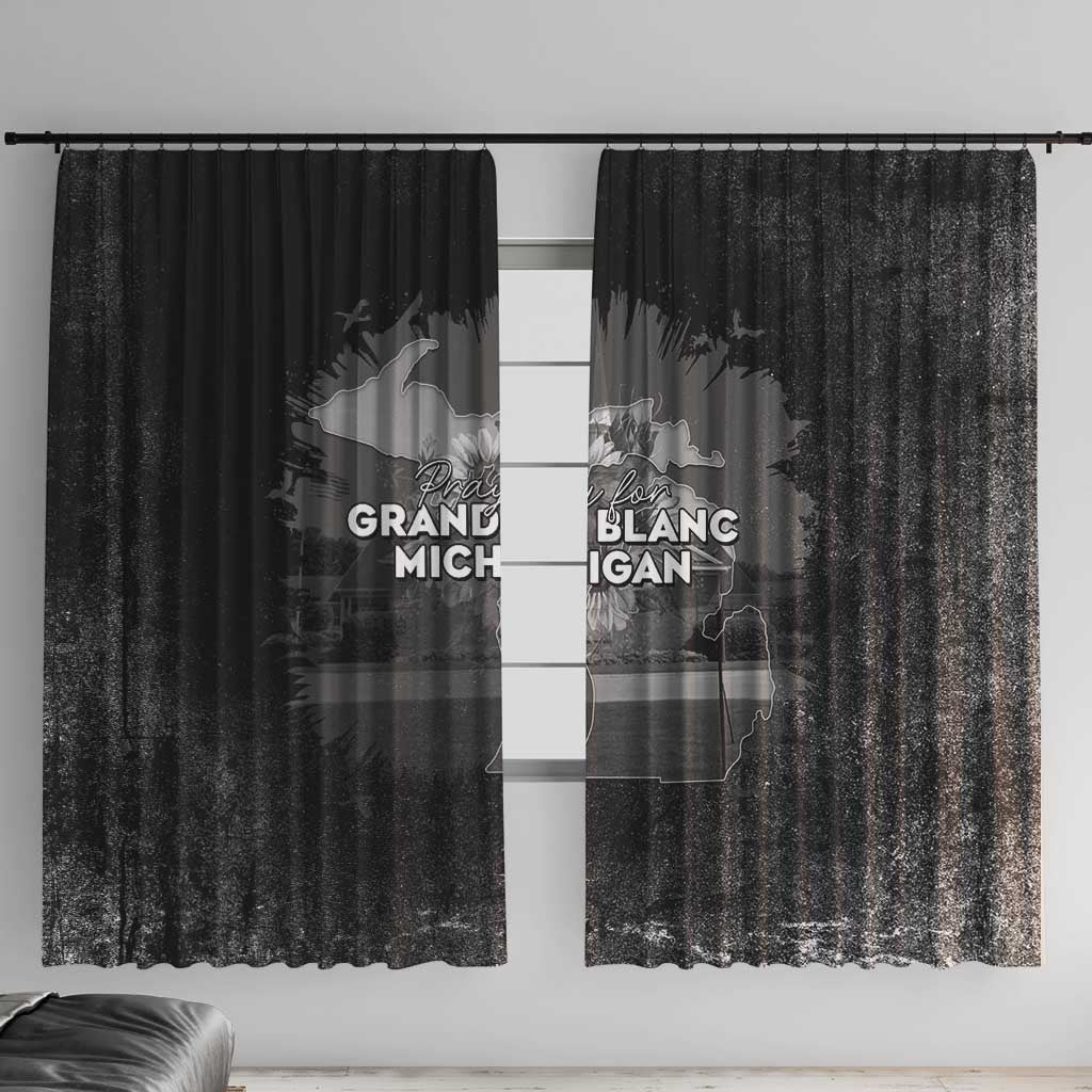 Pray For Michigan Window Curtain No More Violence - Wonder Print Shop