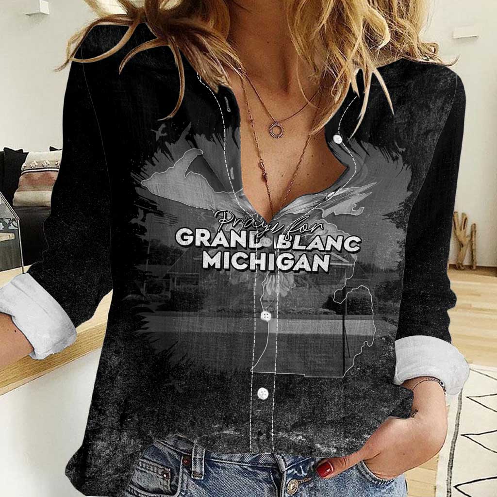 Pray For Michigan Women Casual Shirt No More Violence - Wonder Print Shop