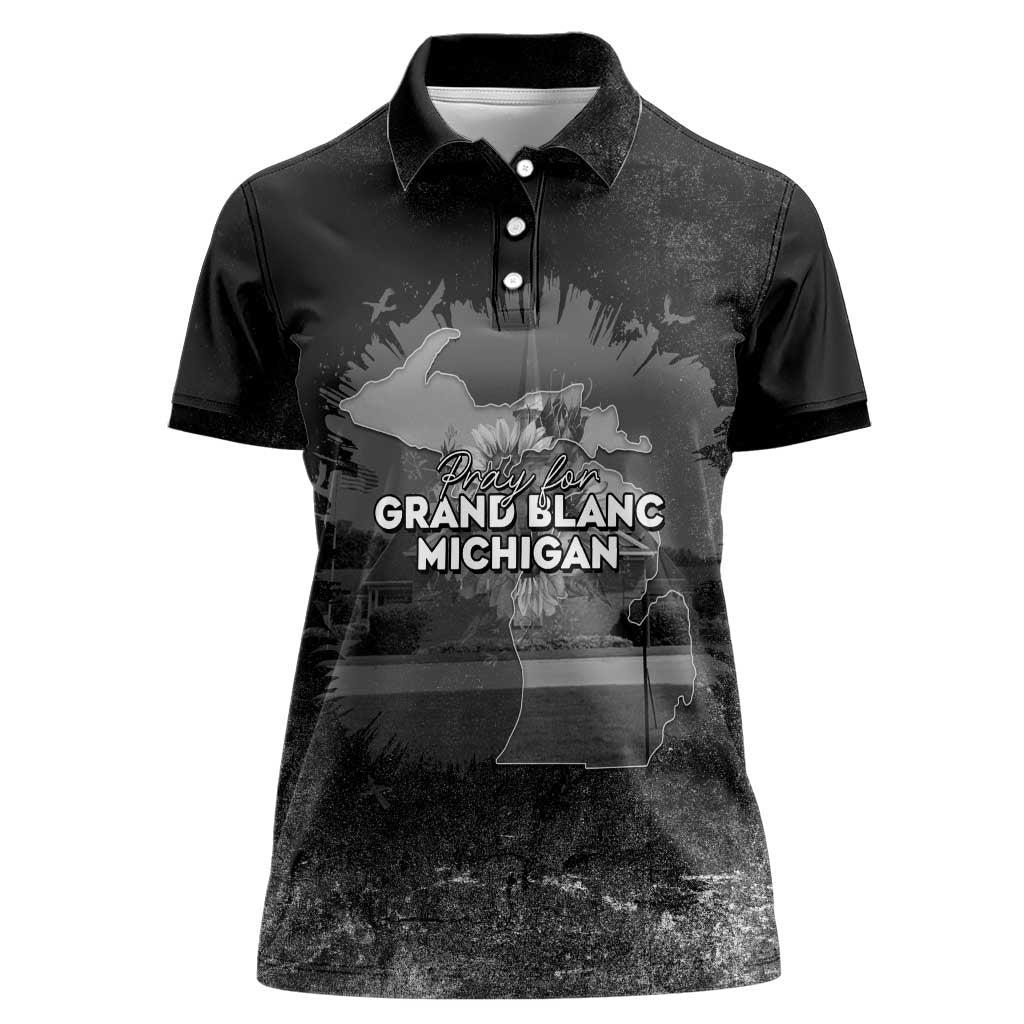 Pray For Michigan Women Polo Shirt No More Violence - Wonder Print Shop