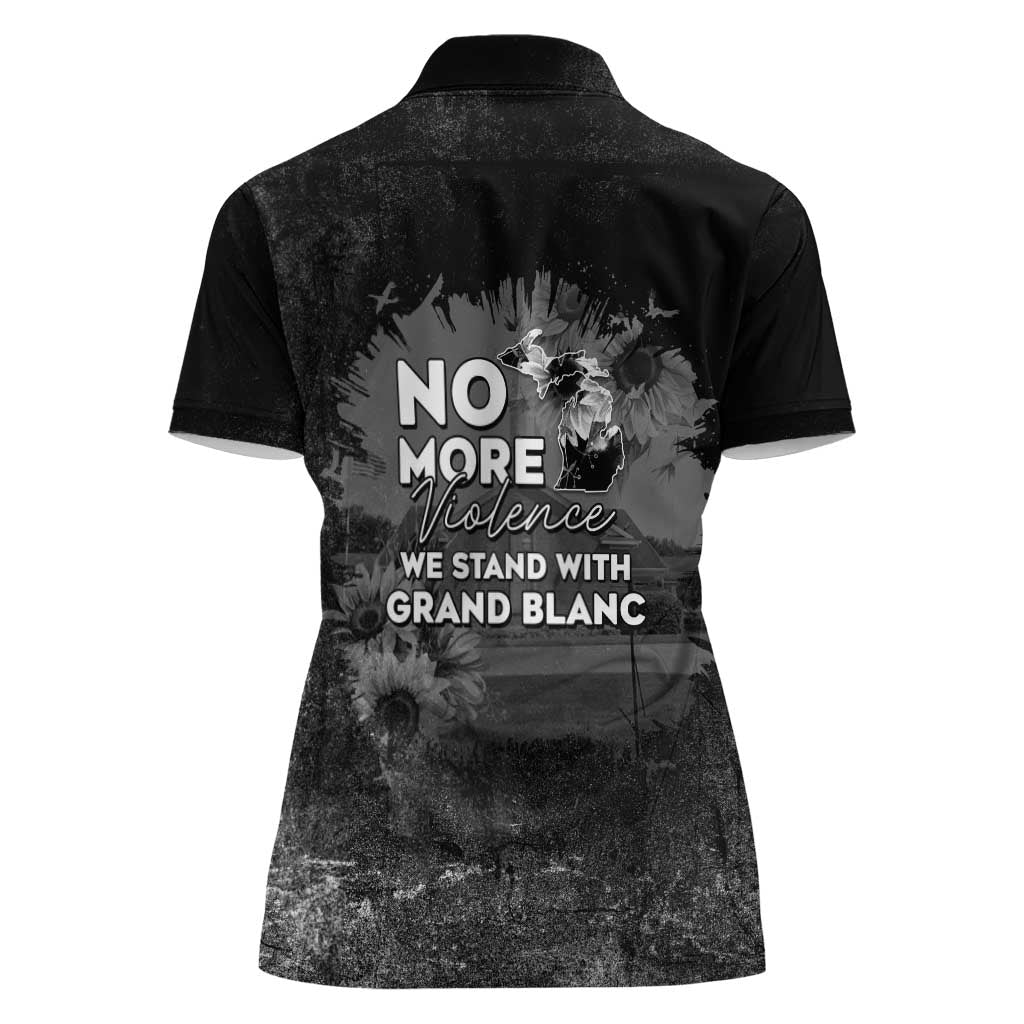 Pray For Michigan Women Polo Shirt No More Violence - Wonder Print Shop