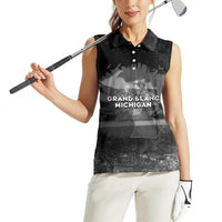 Pray For Michigan Women Sleeveless Polo Shirt No More Violence - Wonder Print Shop
